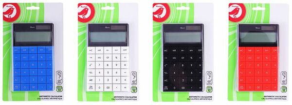 Калькулятор АШАН Красная птица 12 разрядный, 1 шт, в ассортименте
