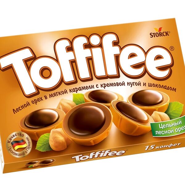 Набор конфет Toffifee Лесной орех в мягкой карамели с кремовой нугой и шоколадом 125 г