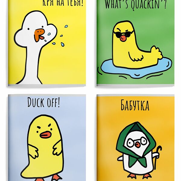 Тетрадь 48л А5 кл Гусь обнимусь Schoolformat, в ассортименте