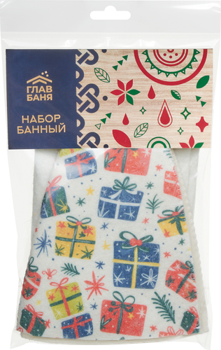 

Набор для бани и сауны ГлавБаня Новогодний шапка и коврик в ассортименте