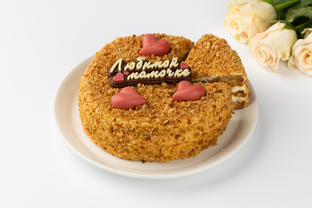 

Торт ВкусВилл "Любимой мамочке" медовый 500 г