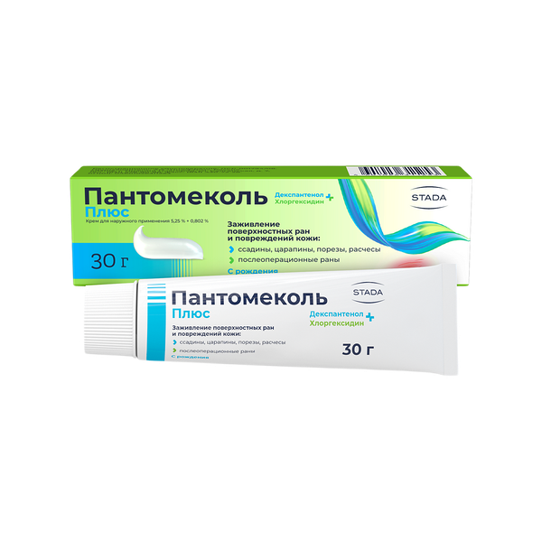 Пантомеколь Плюс крем 5.25% + 0.802% 30 г