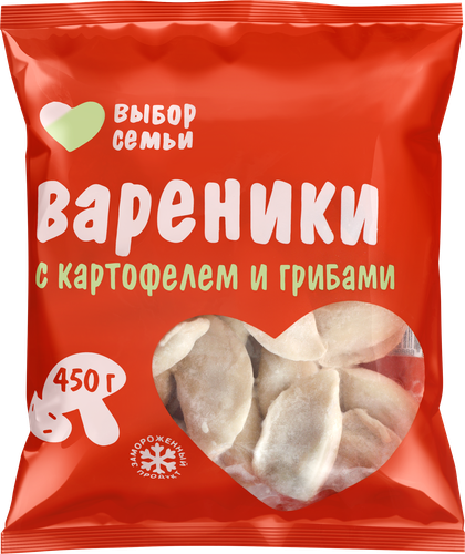 

Вареники Выбор семьи с картофелем и грибами, 450 г