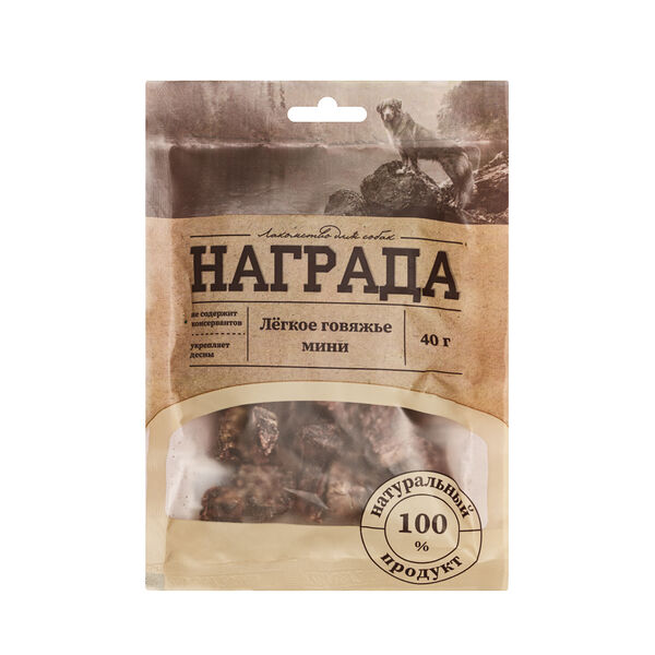 Лакомство для собак Легкое говяжье мини 40 г