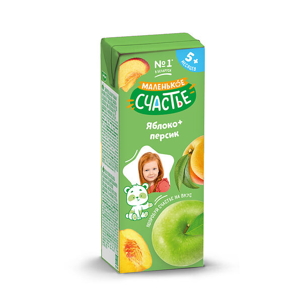 Нектар Маленькое счастье яблоко персик 0,2л ДП