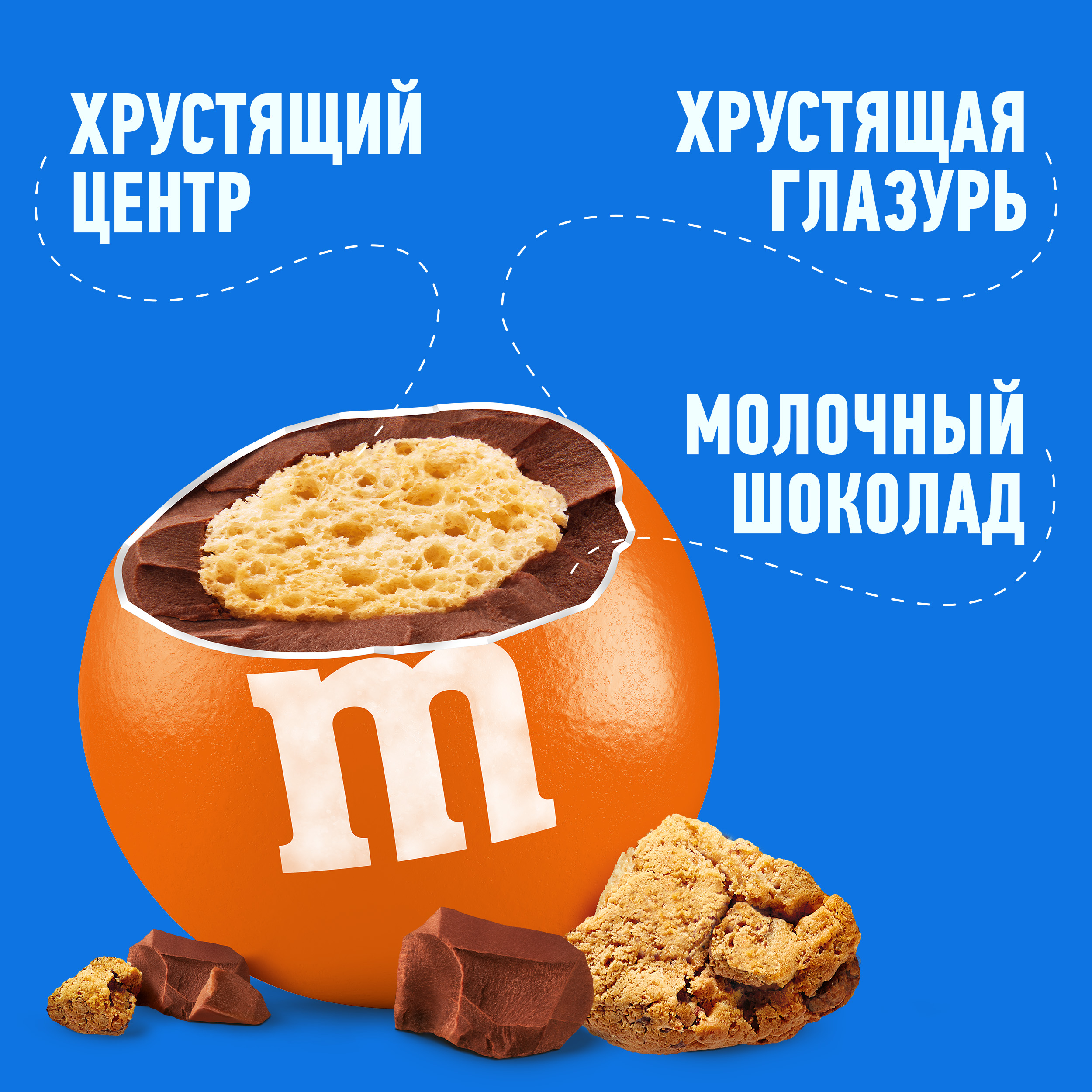 

Драже M&M's криспи с молочным шоколадом 36 г