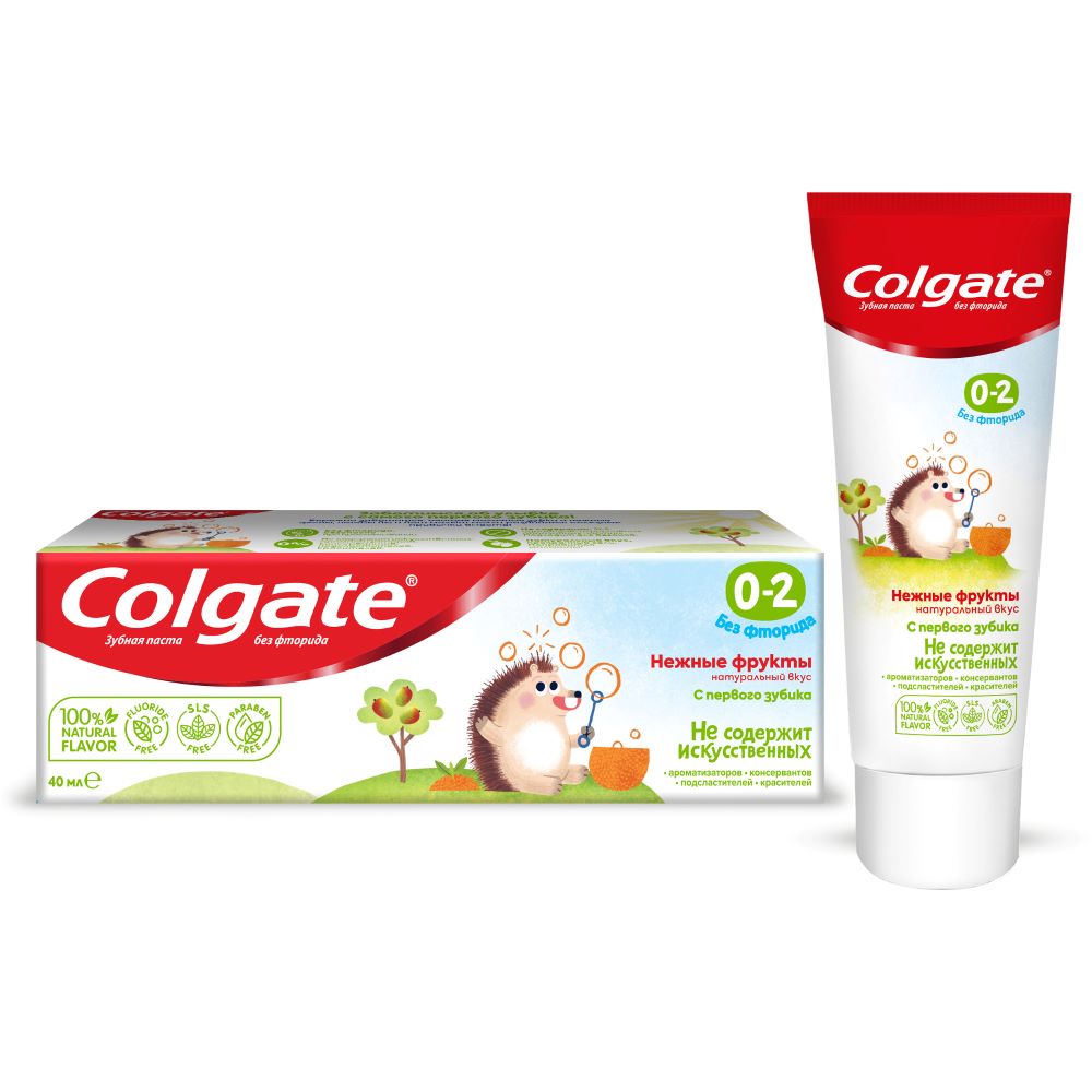

Зубная паста детская Colgate до 2 лет нежные фрукты 40 мл