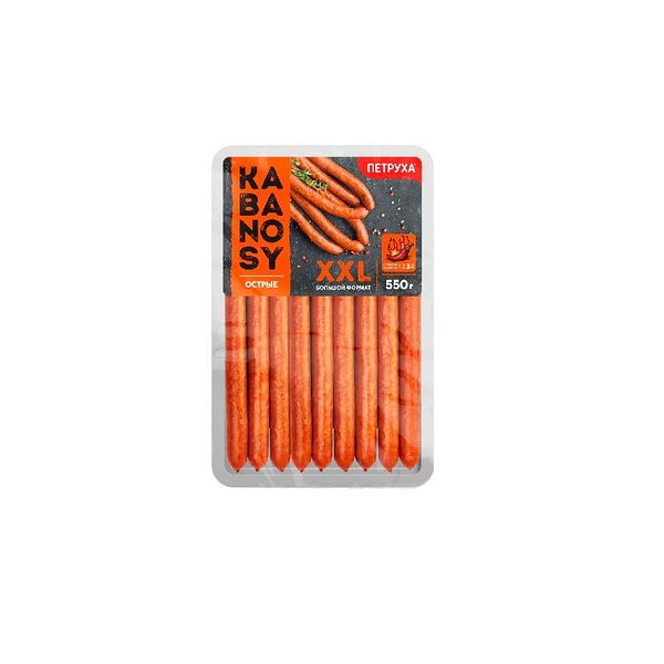 Колбаски Кабаносы Острые в/к в/с т/ф вак г/я 0,55кг Юнимит