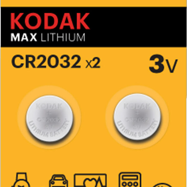 Батарейки Kodak Max Lithium CR2032 2 шт.