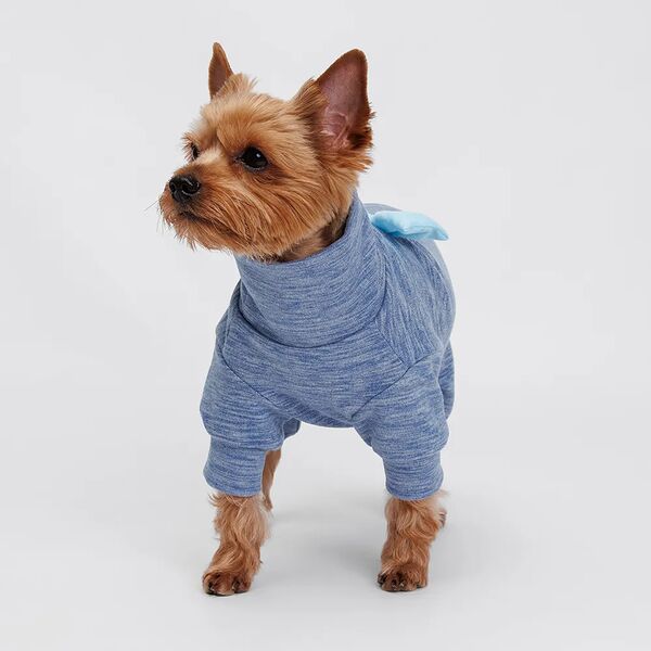 Костюм флисовый для собак и кошек, XS, синий