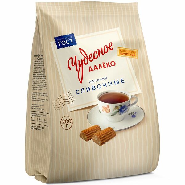 Конфеты Чудесное Далеко Сливочные палочки неглазированные 200 г