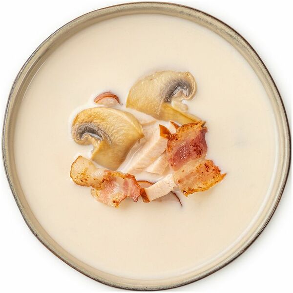 Суп сырный Перекрёсток Select с копчёной курицей и беконом 300 г