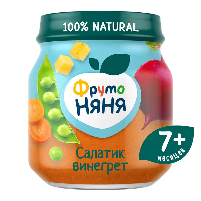 

Пюре овощное ФрутоНяня салатик винегрет с 7 месяцев 110 г