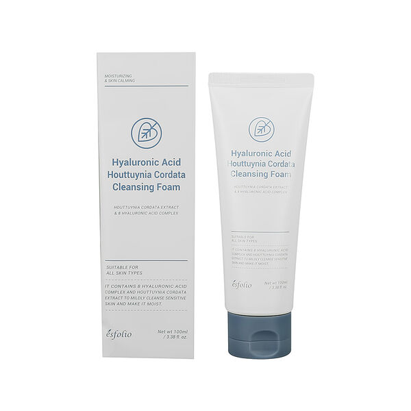 Пенка для умывания Esfolio с гиалуроновой кислотой и экстрактом хауттюйнии 100 мл