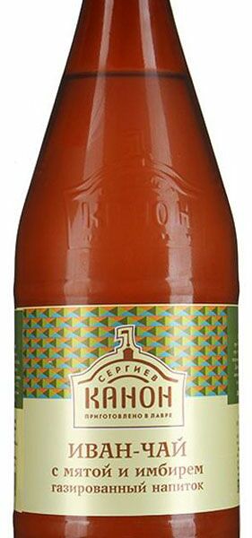 Иван-чай Сергиев Канон с мята-имбирь газированный напиток 1,5 л