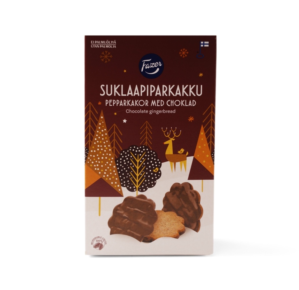 

Печенье Fazer имбирное с шоколадной глазурью 175 г, Финляндия