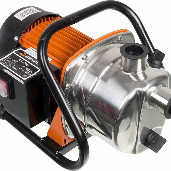 Поверхностный Насос Вихрь ПН-600Н, центробежный, для полива, серебристый, 600Вт