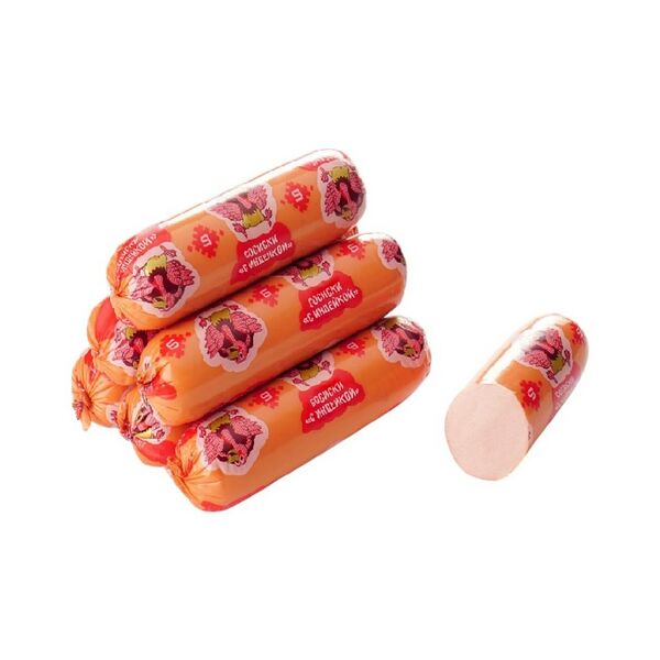 Сосиски С индейкой в/с вар из мяса пт охл газ вес Брестские традиции