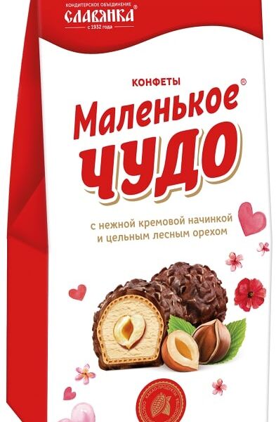 Конфеты Славянка Маленькое чудо с кремовой начинкой и лесным орехом 118 г