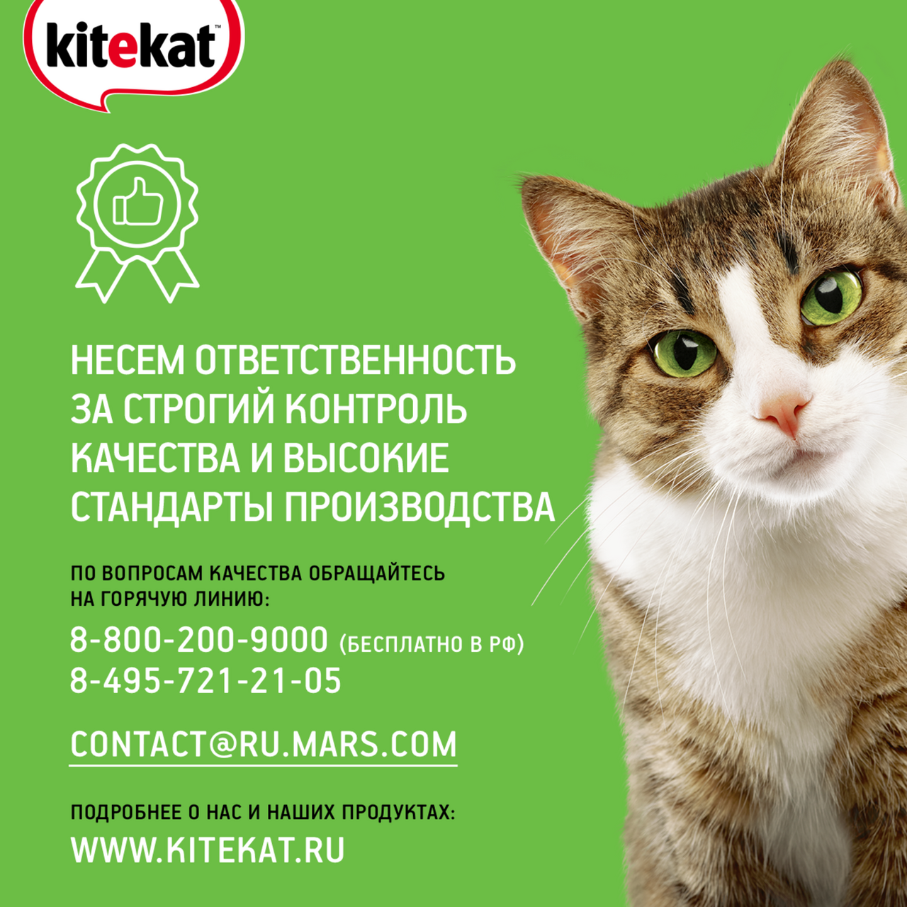 

Влажный корм Kitekat для кошек нежный кролик в соусе 85 г