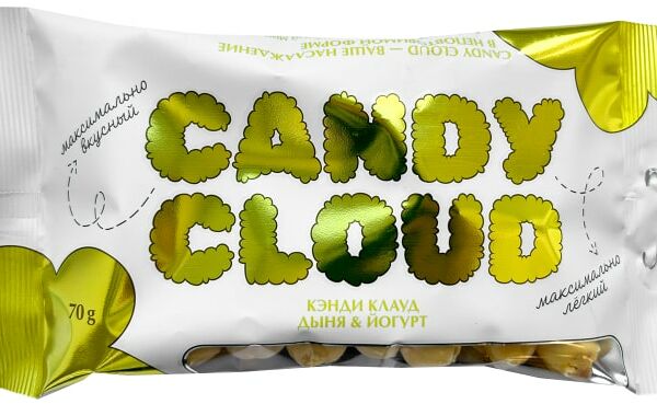 Драже Candy Cloud Попкорн карамельный в белой шоколадной глазури со вкусом йогурта и дыни 70 г