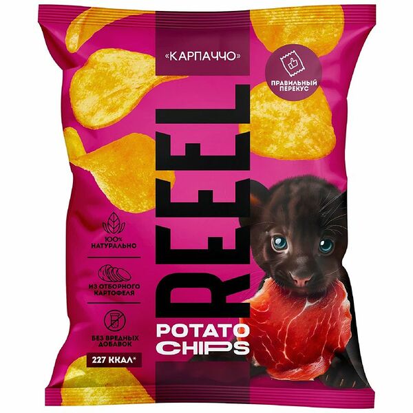 Чипсы Reeel картофельные со вкусом Карпаччо 45 г