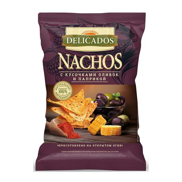 Чипсы деликадос 150 г с оливками и паприкой