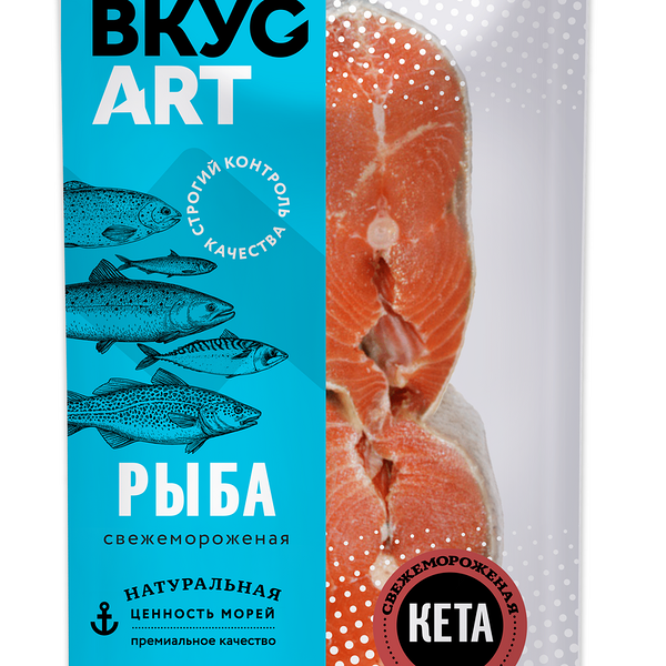 Кета стейк Вкусарт замороженный 500 г