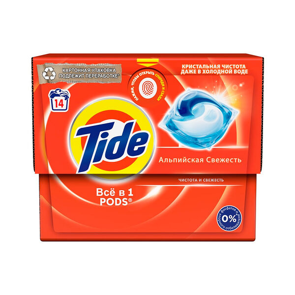 СМС жидк в раствор капсулах Альпийская свежесть 14х16.8г TIDE