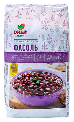 Фасоль О'кей Daily красная шлифованная 700 г