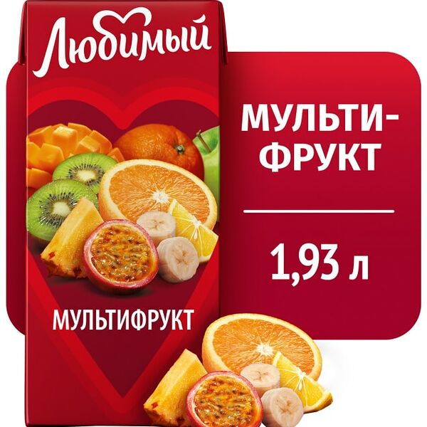 Напиток сокосодержащий Любимый Тропический микс 1.93л