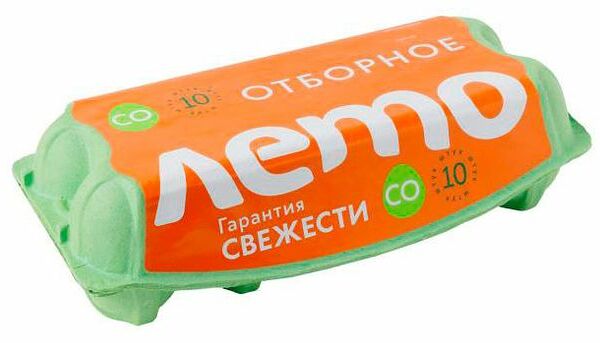 Яйца столовые Лето отборной категории С0, коричневое 10 шт