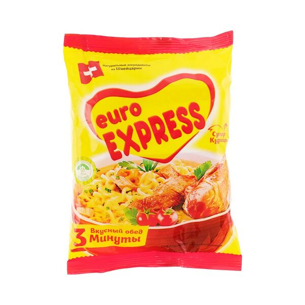 Лапша б/п Euro EXPRESS со вкусом супер курицы 60г