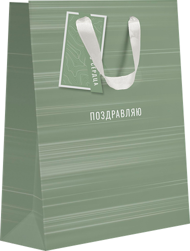 Пакет подарочный Пакетико Country премиум 22.7х18х10 см, дизайн в ассортименте