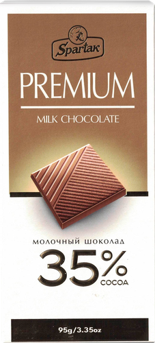 

Шоколад молочный Спартак Премиум 35% какао 95 г