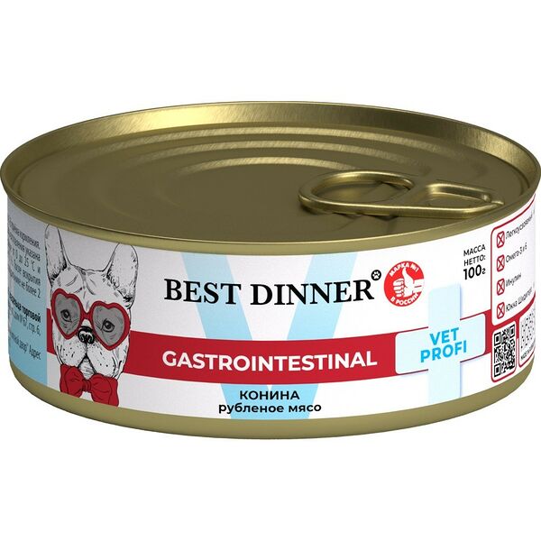 Корм для собак Best Dinner Vet Profi Gastro Intestinal Exclusive конина банка 100 г