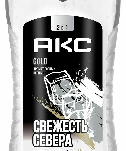 Гель для душа и шампунь мужской Axe Gold свежесть леса и горного воздуха, 250 мл
