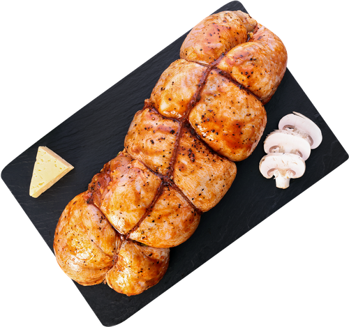 

Рулет ЛЕНТА FRESH СП куриный с грибами и сыром полуфабрикат охлажденный до 1.5кг