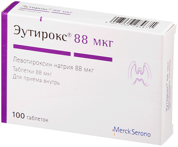 Эутирокс таблетки 88 мкг 100 шт 