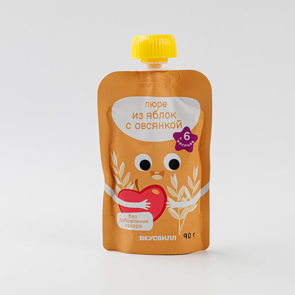 Пюре из яблок с овсянкой