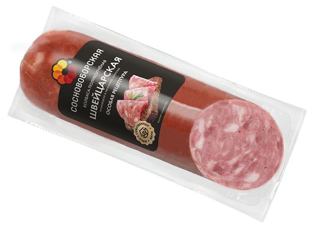 

Колбаса Сосновоборская Швейцарcкая полукопченая 400 г