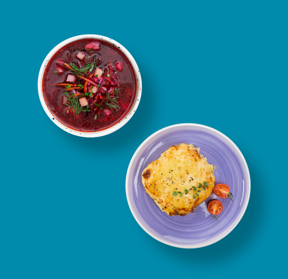 

Борщ овощной Азбука life + Филе трески с кожей, 570 г