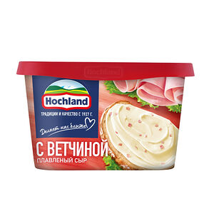 Сыр плавленый Hochland с ветчиной, 55%, 400 г