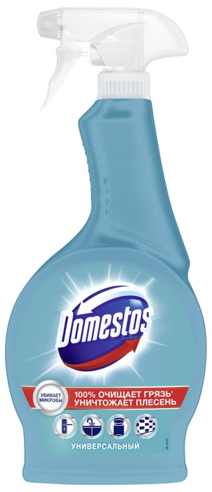 

Чистящий спрей Domestos против грязи бактерий и плесени 500 мл