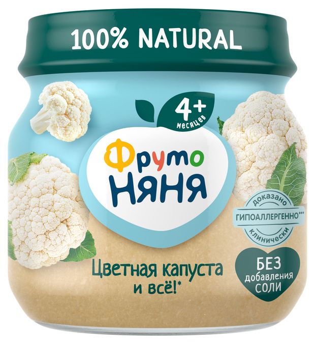 

Пюре овощное ФрутоНяня Цветная капуста с 4 месяцев 80 г