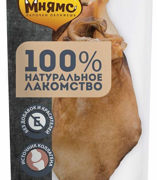 Лакомство для собак Мнямс уши говяжьи 85 г