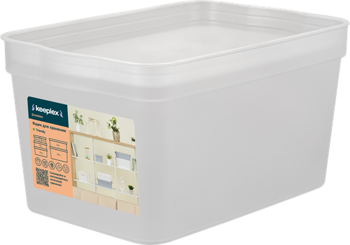 

Ящик для хранения Keeplex Trendy 2,3 л 21,1х14,1х11 см матовый кристалл