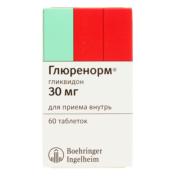 Глюренорм таблетки 30 мг 60 шт