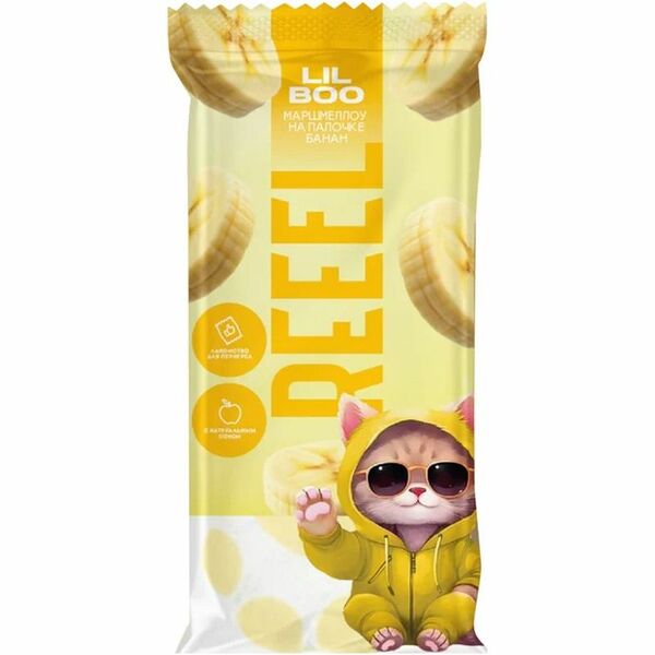 Маршмеллоу Reeel на палочке банан 15 г