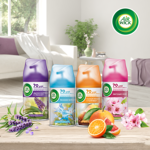 

Сменный баллон для автоматического освежителя воздуха Air Wick Цветущая сакура 250 мл